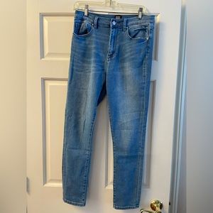 Medium wash skinny high rise stretch zip BDG denim jeans